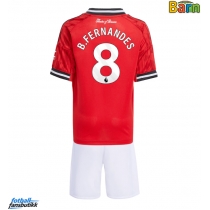 Manchester United Bruno Fernandes #8 Hjemmedraktsett Barn 2025-26 Kortermet (+ Korte bukser)